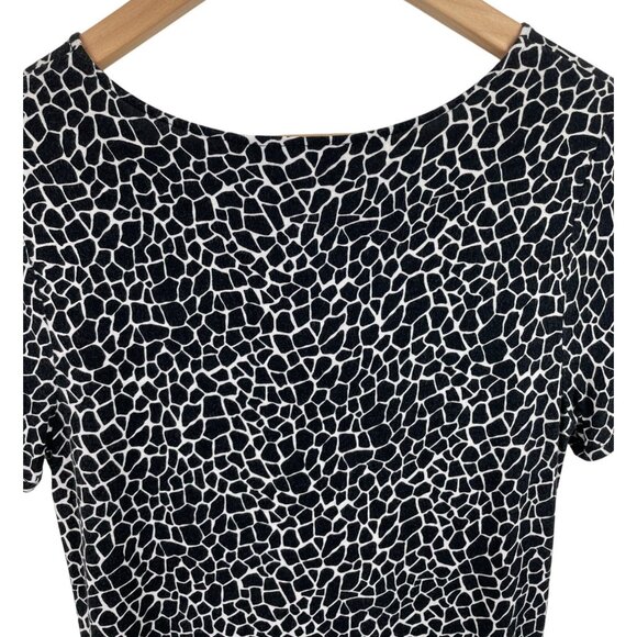 Dana Buchman Womens Size Medium Animal Print Ruched Sides Tunic Blouse - Picture 5 of 8